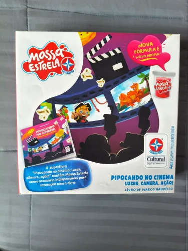 Massa estrela massinha de modelar e livro Pipocando no Cinema