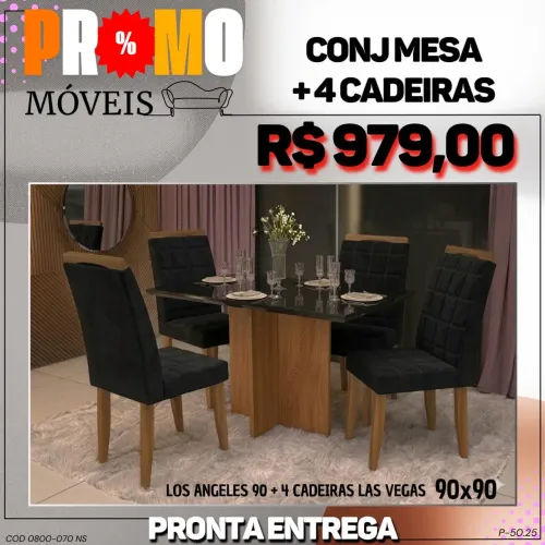 Conjunto de Mesa 4 Cadeiras 