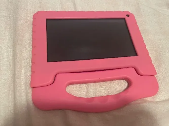 Tablet Multilaser infantil capa rosa
