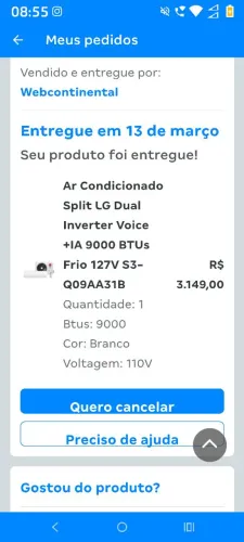 Vendo Ar Condicionado Split LG +IA 9000btus