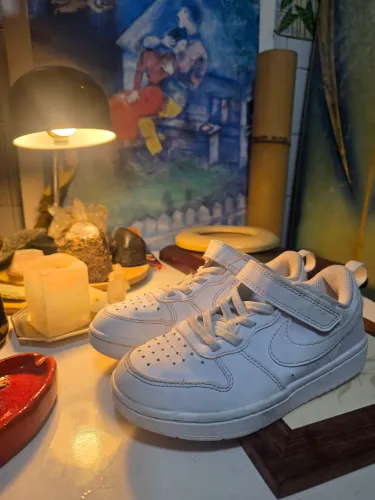 Tênis Infantil Nike Court Borough Low Recraft Branco (Original)