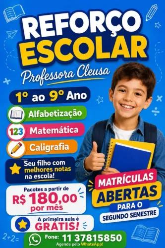 Reforço Escolar Jardim Arpoador Zona Oeste