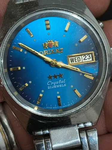 Relógio Orient automático azul 