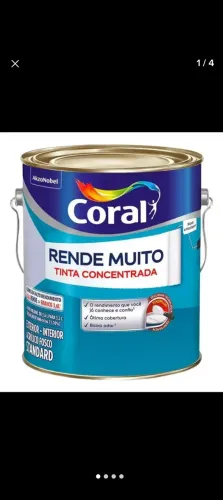 Tinta acrílica fosco rende muito 3.2 litros coral cores oceano