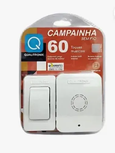Campainha Sem Fio 150m 60 Toques- Qualitronix