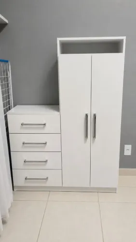 Armário Multiuso Branco 1,25 x 90 x 45 cm | 4 Gavetas | Excelente Estado