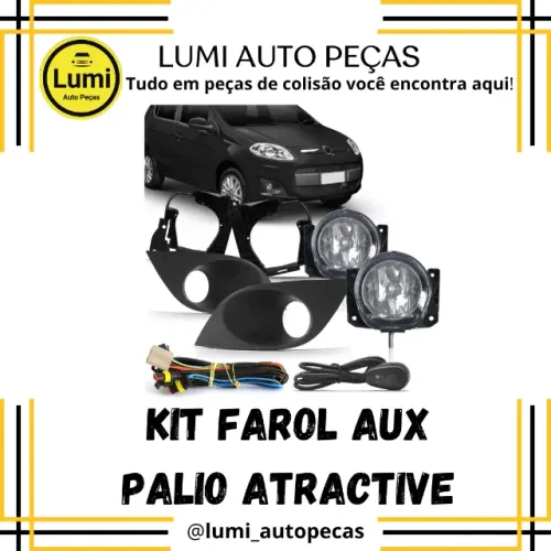 kit Farol Milha Novo palio atractive 2012 a 2016 - NOVO!