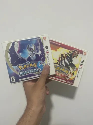 Combo Jogos Pokemon Moon e Omega Ruby Nintendo 3ds