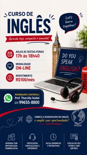 Curso de Inglês às sextas por R$100 on-line