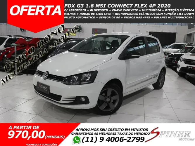 Volkswagen Fox G3 1.6 MSI Connect Flex Completo Edição Limitada Multimídia Roda Único Dono