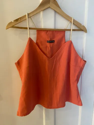 Blusa rosa linho nova