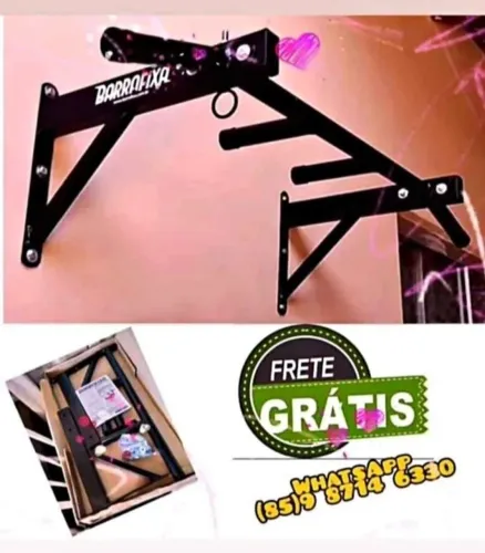 Barra reforçado parede com suporte pra saco de pancada.  Entrega grátis 