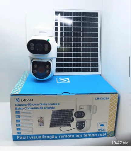 Câmera solar lente dupla