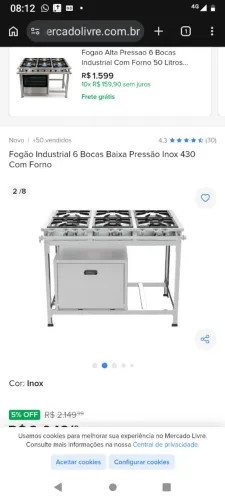 Fogão 6 bocas
