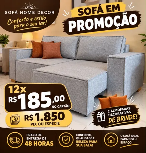 Sofá alpha retrátil em promoção