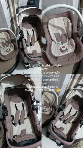 Vendo carrinho de bebê com bebê conforto!
