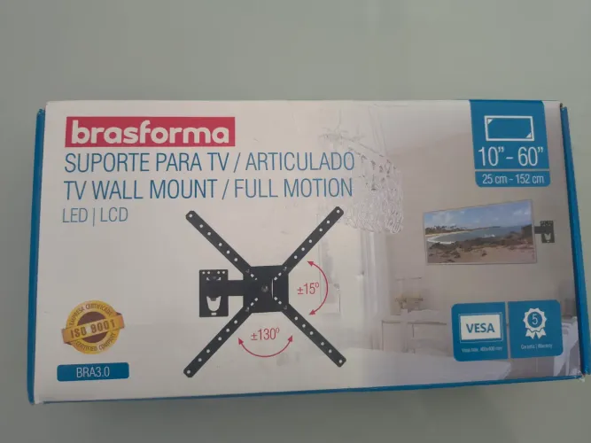 Suporte para TV Articulado Brasforma 10" a 60"