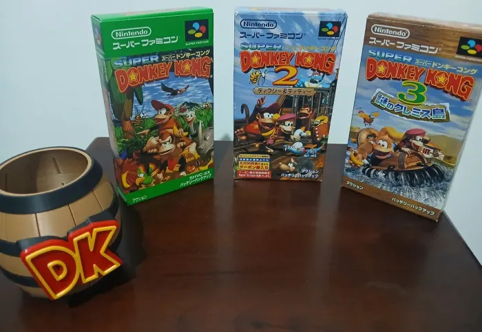 Donkey Kong 1, 2 e 3 - CIB Super Nintendo Famicom