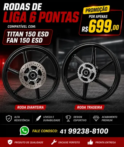 Roda Liga TT150 ESD/Fan150 ESD