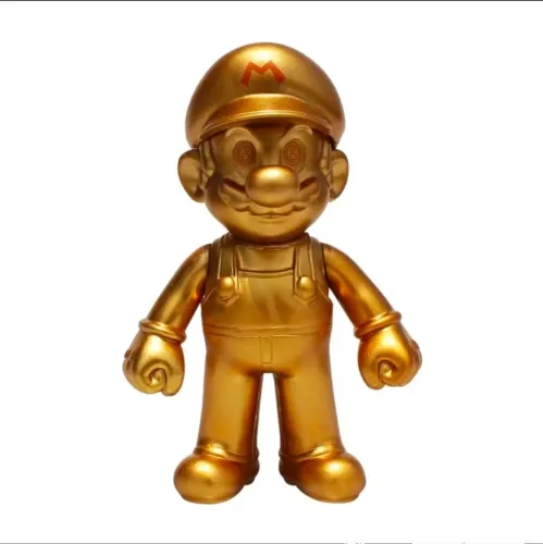 NOVO - Boneco Super Mario All-Stars Dourado 12cm