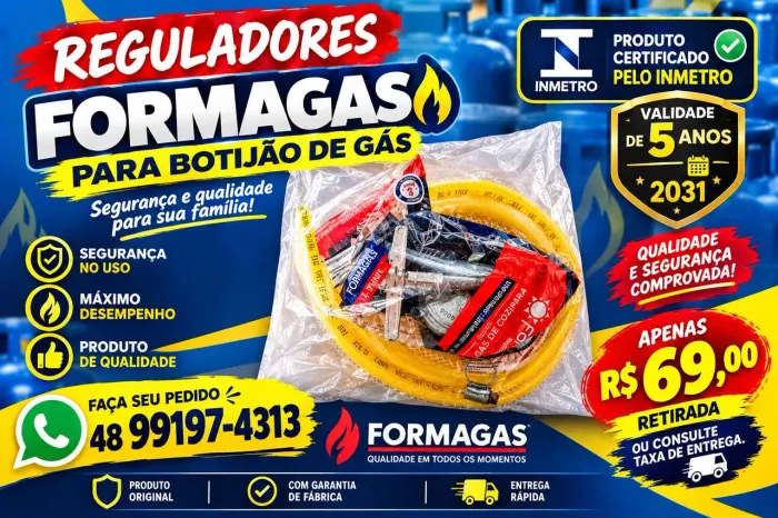 Kit válvula e mangueira de gás 