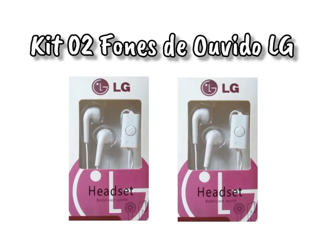 Kit 02 Fones de Ouvido LG Branco