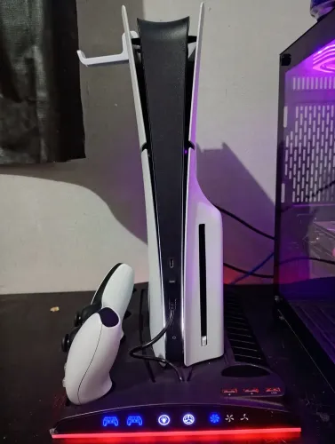 Playstation 5 mídia física 1tb + controle + base funcional