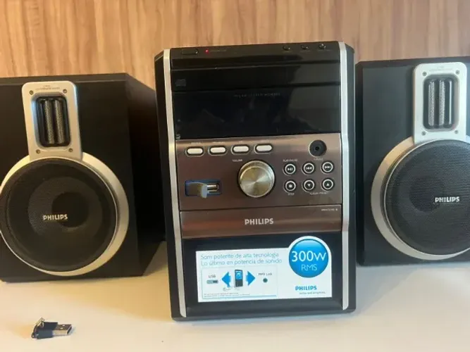 Mini System Phillips Som CD USB Rádio