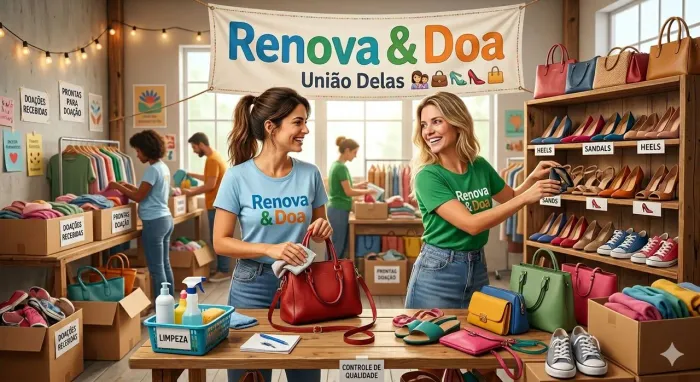 Grupo de doações só de mulheres