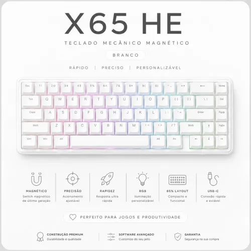 Teclado Attack Shark X65 HE