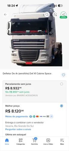 Defletor daf xf 105