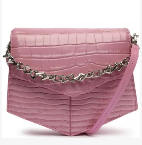 Bolsa Schutz rosa couro