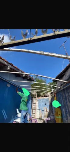 Armação de ferro para garagem