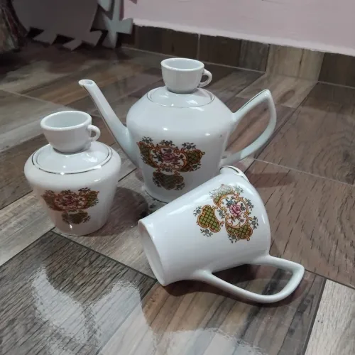 Trio porcelana pozzani 
