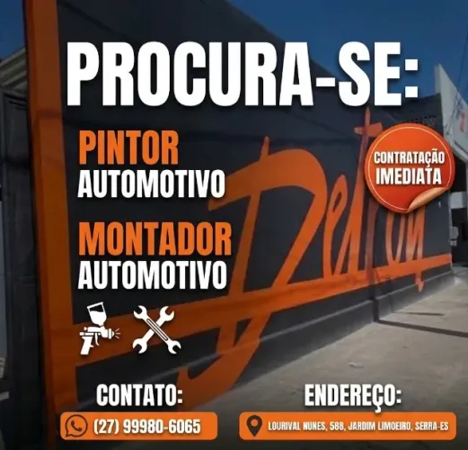 Contrata-se Pintor Automotivo e Montador Automotivo