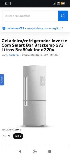 Geladeira/refrigerador Inverse Com Smart Bar Brastemp 573 Litros Bre80ak Inox 220v