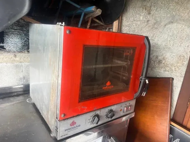 Forno vermelho turbo elétrico fast oven progás