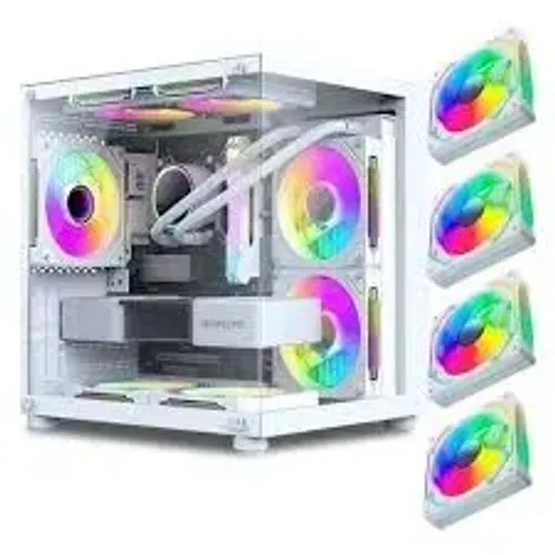 Gabinete Gamer Hayom GB1797 Mid-Tower Vidro Temperado Branco