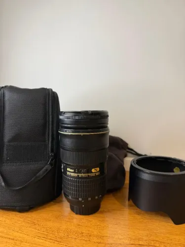 Lente Nikon 24-70mm 2.8 Com Filtro Hoya e Case - Impecável