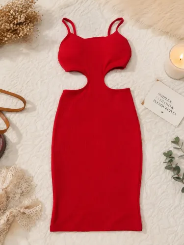 Vendo vestido mídi vermelho