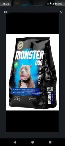 RAÇÃO MONSTER DOG 20KG ADULTO 38% Proteína promoção 
