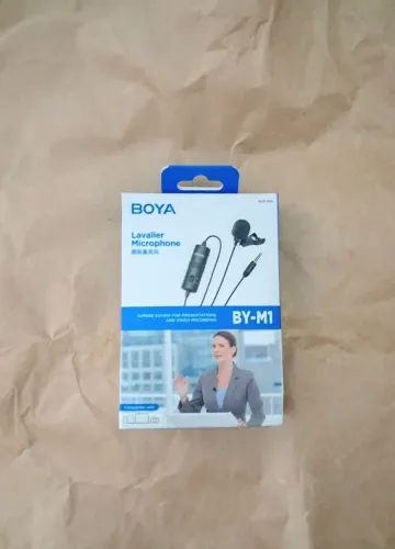 Microfone Boya com fio