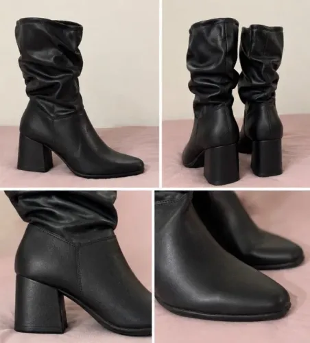 Bota Beira Rio Cano Médio Salto Grosso | Preta, 37