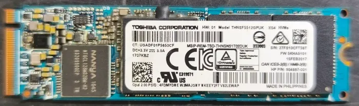 SSD nvme m.2 512gb Toshiba