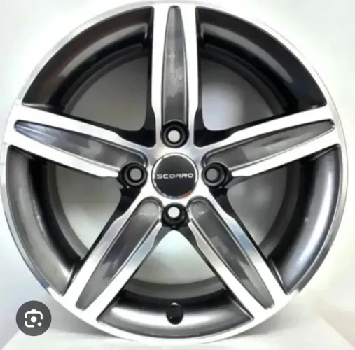 Rodas aro 15 Scorro Modelo de Mercedes grafite com diamantado 4x100 novas