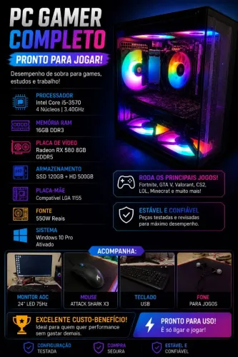 Vendo Pc gamer ou troco por iPhone 
