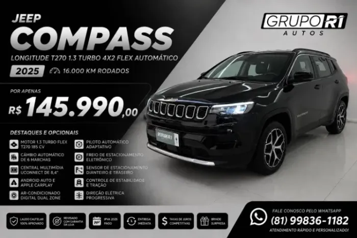 Jeep Compass Long. T270 1.3 TB 4X2 Flex AUT 2025