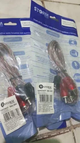 Cabo RCA 2x2 Storm Tech CBRC0037 1m - Novo