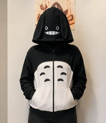 Casaco Moletom Totoro Panda Nerd - Tamanho M (Veste 12/14) - Novo Nunca Usado
