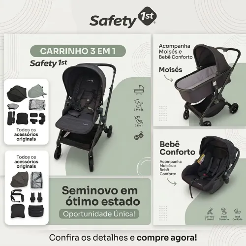 Carrinho de bebê 3 em 1